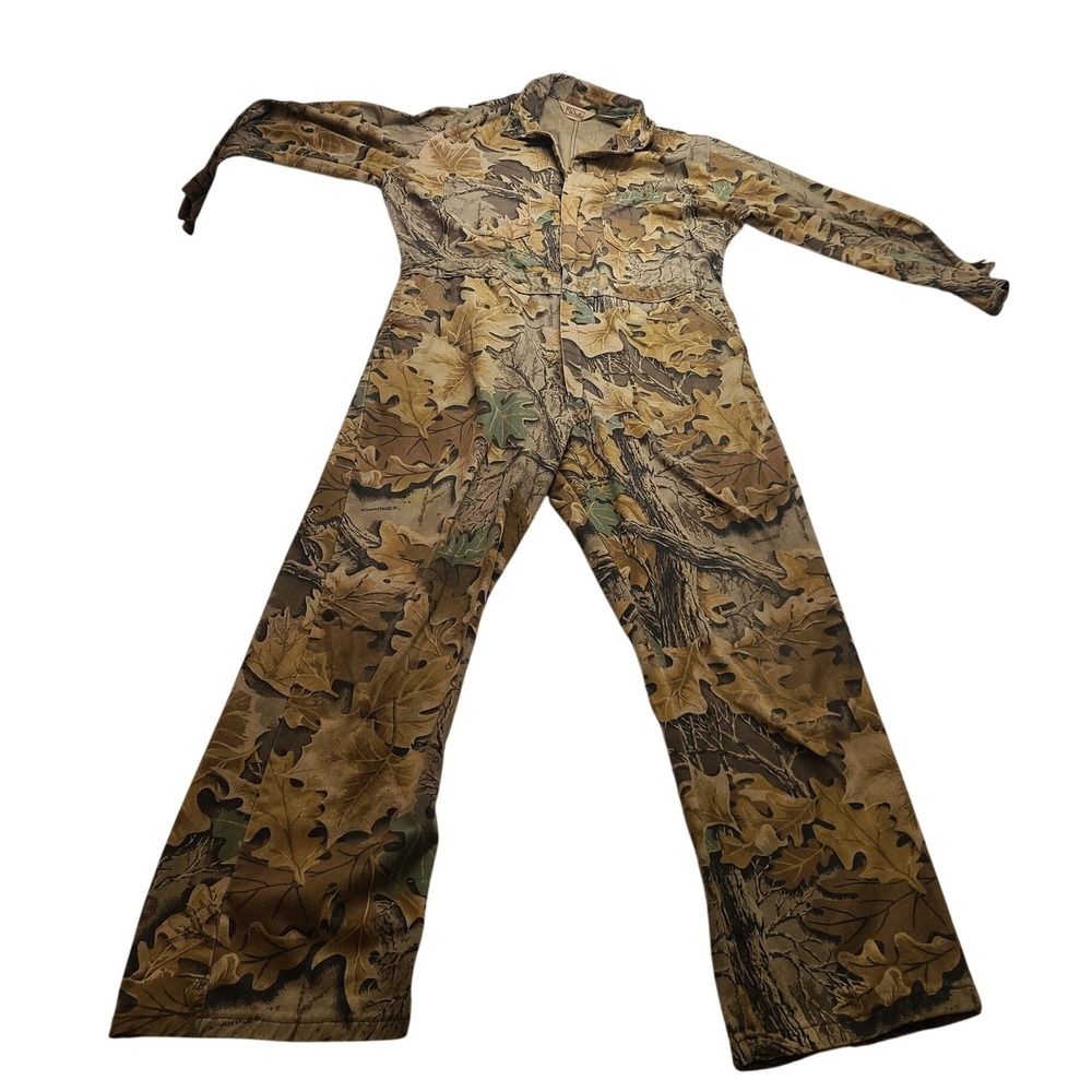 Walls Advantage Timber Camo Coveralls Men's Hunting Tactical Full Zip Jumpsuit